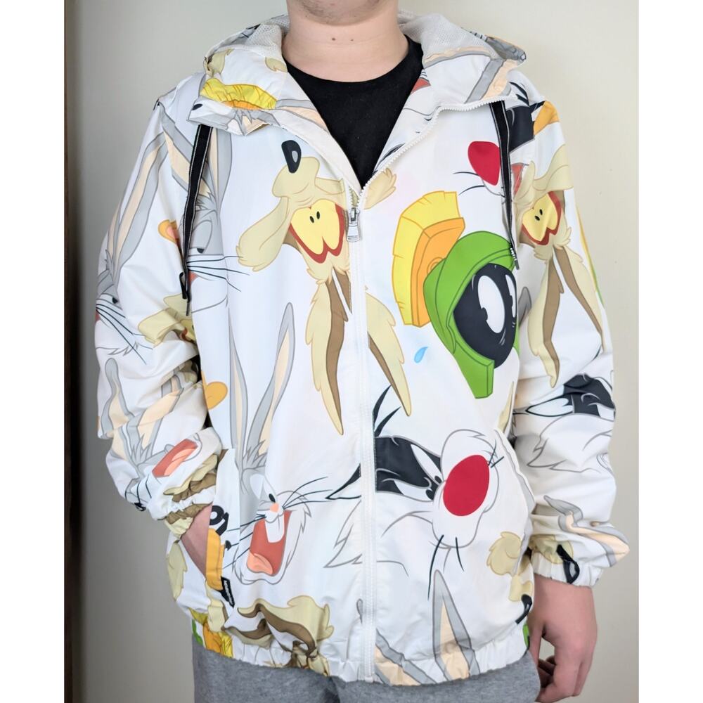 Looney Tunes Members Only Mens Jacket Windbreaker Large Multicolor Streetwear - Picture 3 of 13